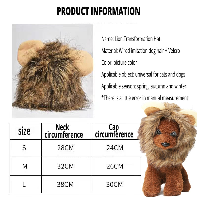 CleverCat Lion Mane Costume