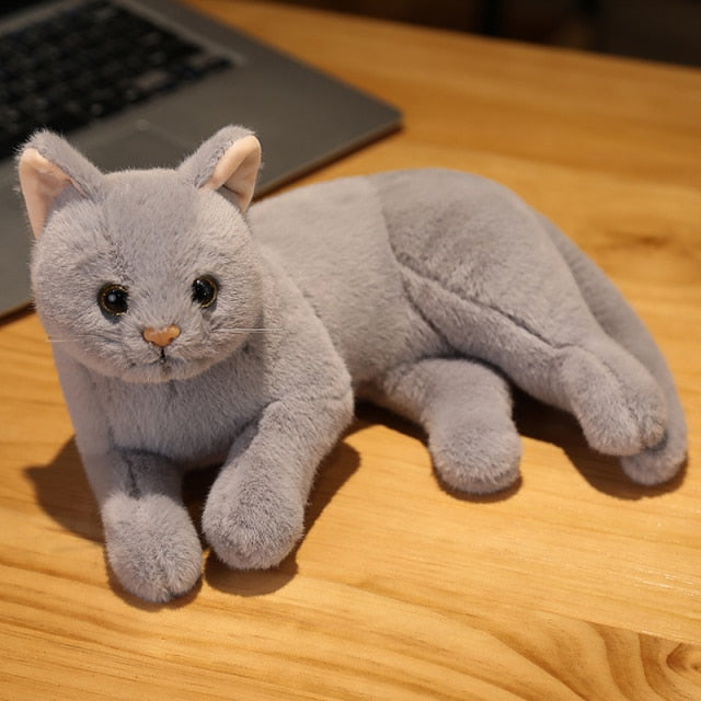 Realistic Cat Plush Decor